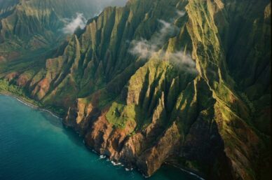 Kauai - the Na Pali Coast sea cliffs