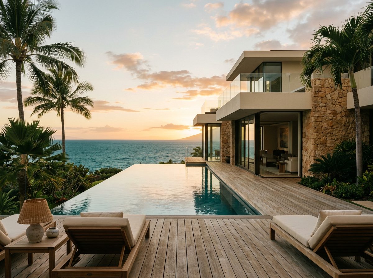 Luxury oceanfront villa in Wailea, Maui