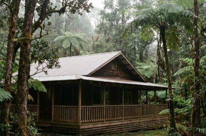 Rainforest cabin near Volcano on the Big Island
