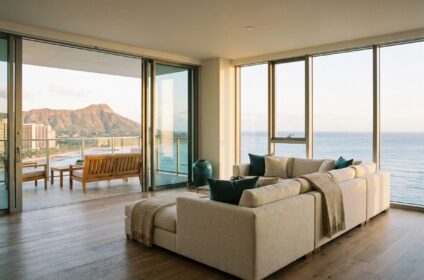 Penthouse suite overlooking Waikiki and Diamond Head