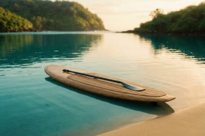 Stand-up paddleboard rental on calm Hawaii water